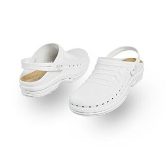 Klumpės su dirželiu baltos/baltos CLOG 10