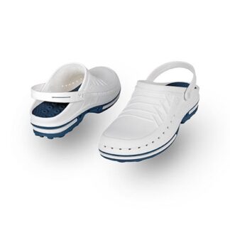 Klumpės su dirželiu mėlynos/baltos spalvos CLOG 02