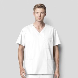 Šveitimo viršutinė dalis V formos iškirpte WWK vyriška balta