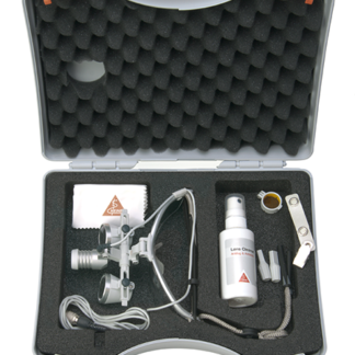 HEINE HR 2.5x 340mm Binokuliniai lęšiai ant galvos juostos - S-GUARD apsauga nuo purslų C-000.32.365