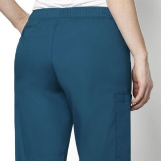 Moteriškos baltos užmaunamos cargo kelnės Scrub Pant Pull-On Cargo WWK