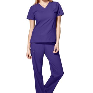 Moteriškos kelnės su raišteliais Scrub Pant Drawstring W123, vynuogių spalvos