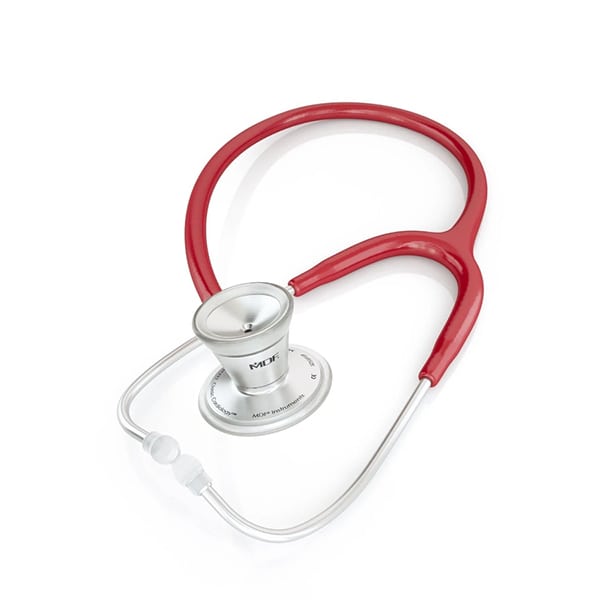 MDF ProCardial® Nerūdijančio plieno stetoskopas – Bordo / Sidabrinis