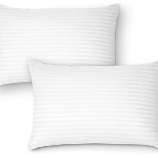 Balti dryžuoti pagalvių užvalkalai T-160 45 x 65 cm - 80 vnt.